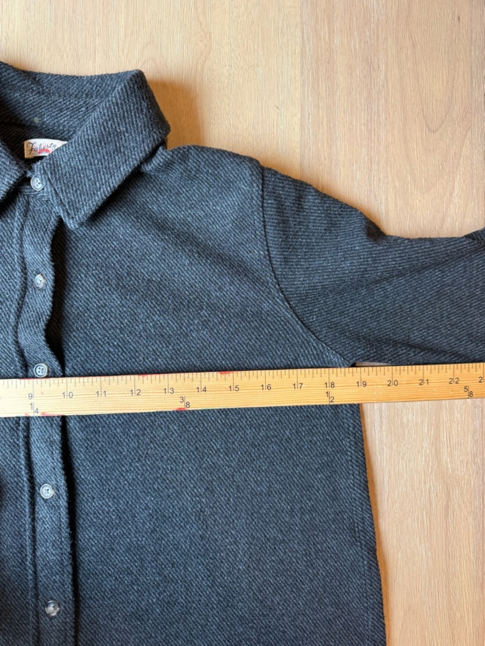Faherty Women’s Charcoal Gray Collared Shirt Dress Long Sleeve Size Small - Picture 4 of 5